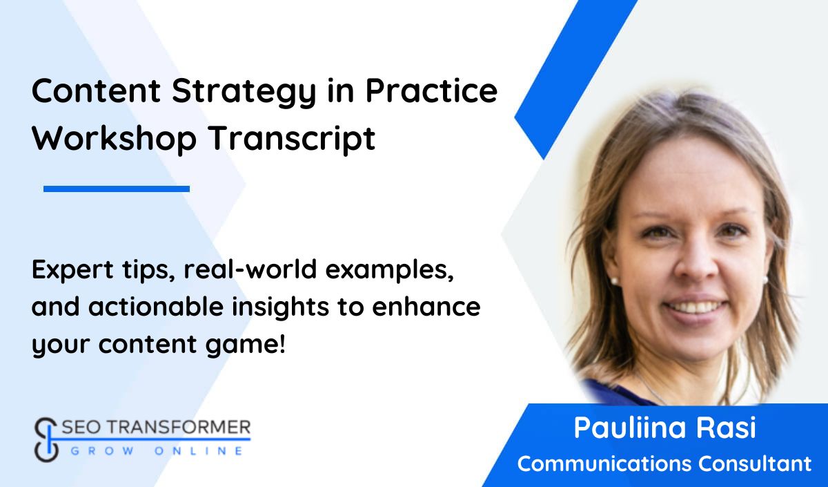 Content Strategy in Practice Workshop