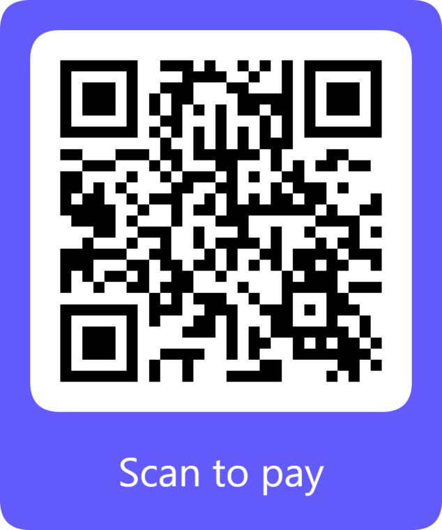 Visual displaying a paying QR Code