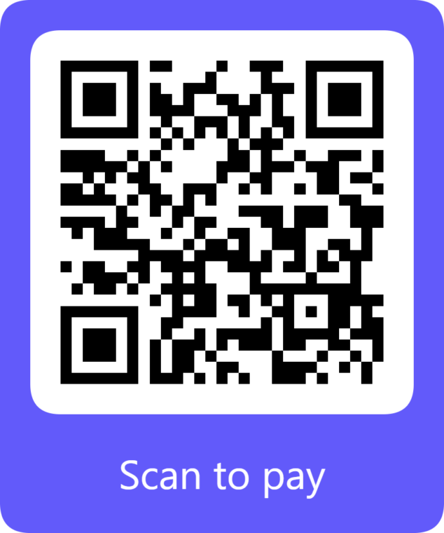 Visual displaying a paying QR Code