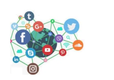 Diagramme de médias sociaux différents