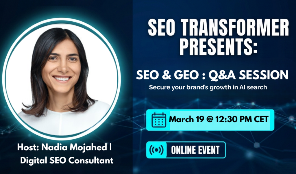 SEO Transformer Q&As Session